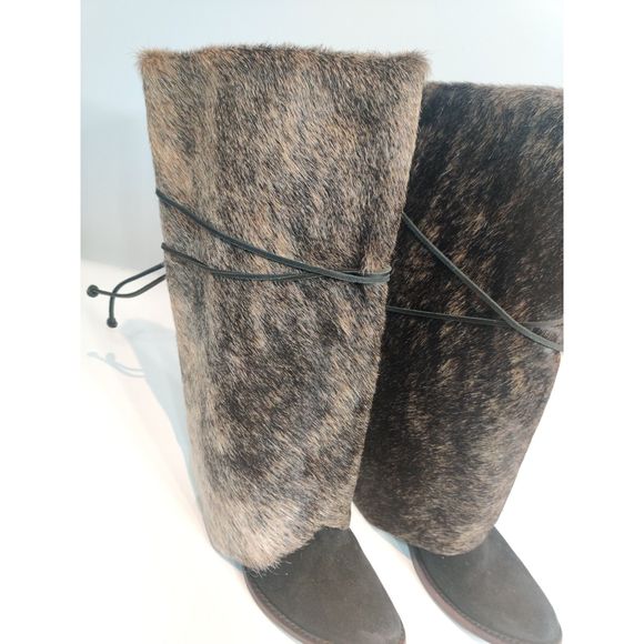 BNWOT Hair on Hide Boot Rugs Black and White - Picture 2 of 10